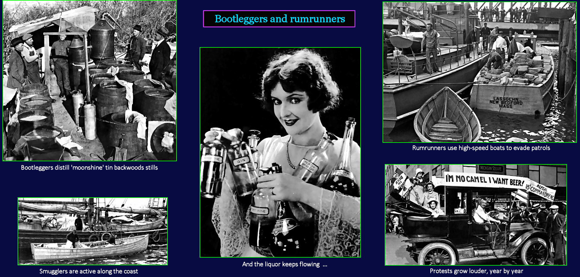 Bootleggers and rumrunners, 1920s